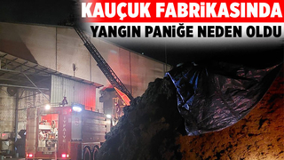Akyazı'da kauçuk fabrikasında yangın