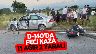 Akyazı'da kaza 1'i ağır 2 yaralı