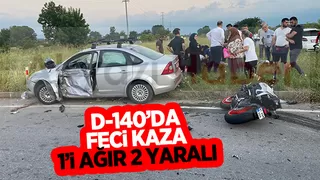 Akyazı'da kaza 1'i ağır 2 yaralı
