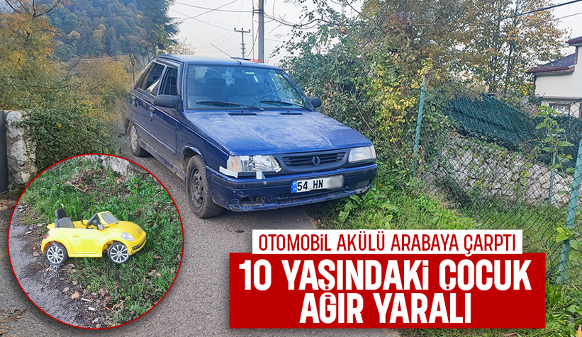 Akyazı'da kaza: 10 yaşındaki çocuk ağır yaralı