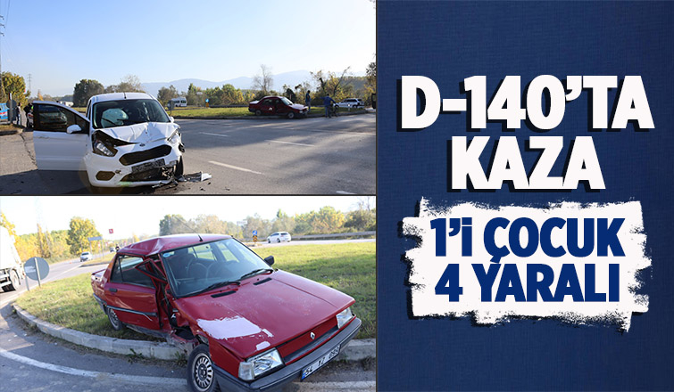 Akyazı'da kaza: 4 yaralı