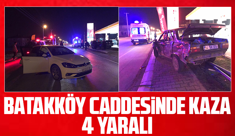 Akyazı'da kaza: 4 Yaralı