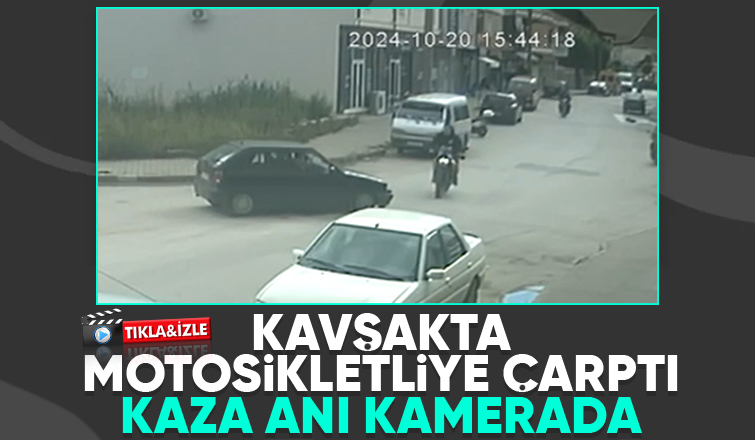 Akyazı'da kaza anı böyle görüntülendi