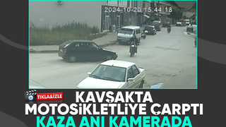 Akyazı'da kaza anı böyle görüntülendi