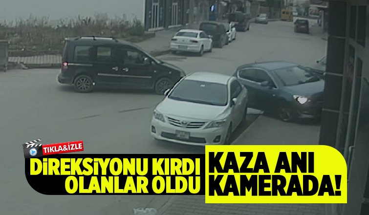 Akyazı'da kaza anı kamerada