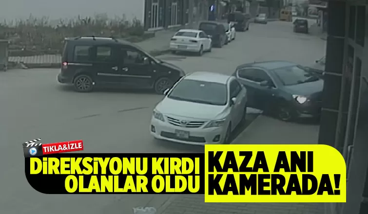 Akyazı'da kaza anı kamerada