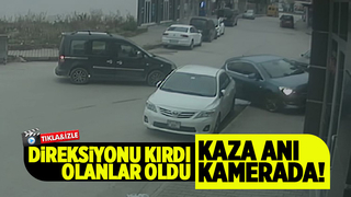 Akyazı'da kaza anı kamerada