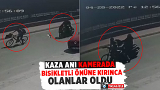 Akyazı'da kaza anı kamerada