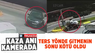 Akyazı'da kaza anı kamerada