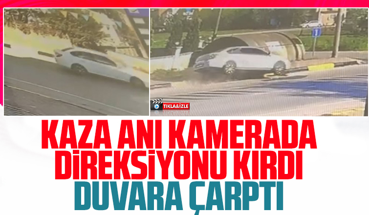 Akyazı'da kaza anı kameraya yansıdı