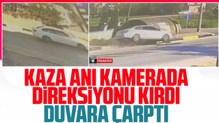 Akyazı'da kaza anı kameraya yansıdı