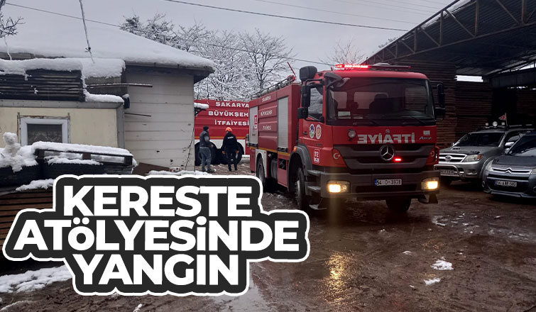 Akyazı'da kereste atölyesinde yangın