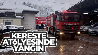 Akyazı'da kereste atölyesinde yangın