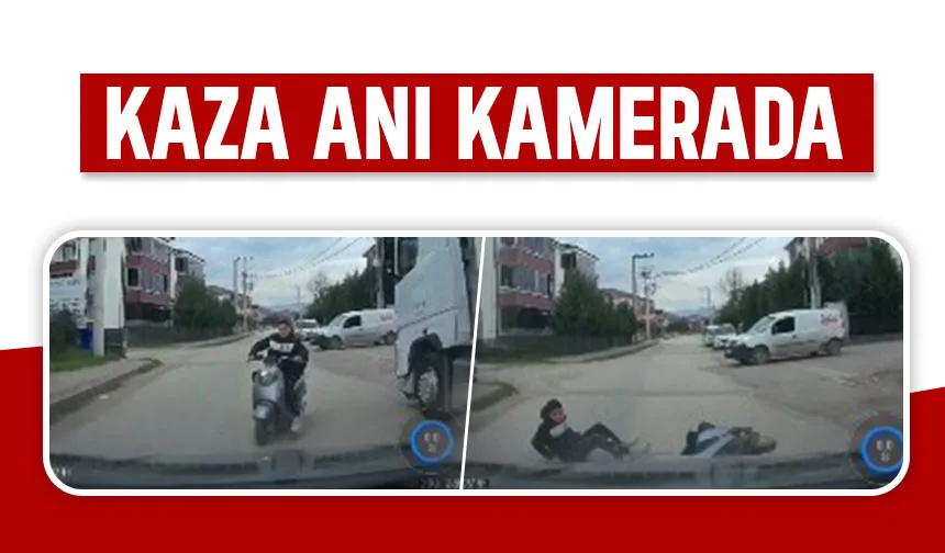 Akyazı'da korkutan kaza kamerada