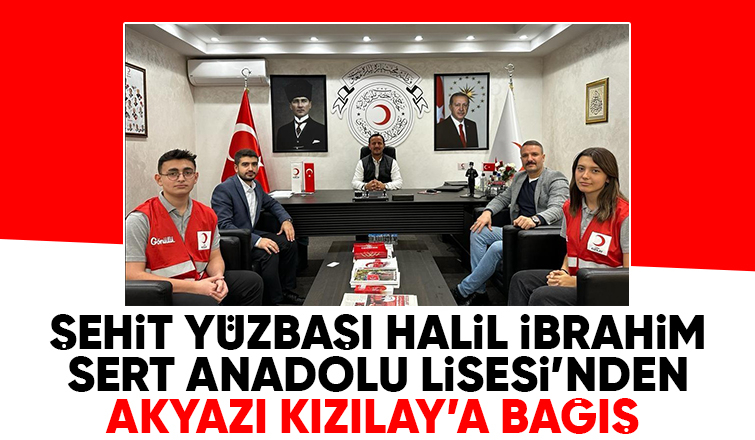 Akyazı'da lise öğrencileri bağış kampanyası düzenledi