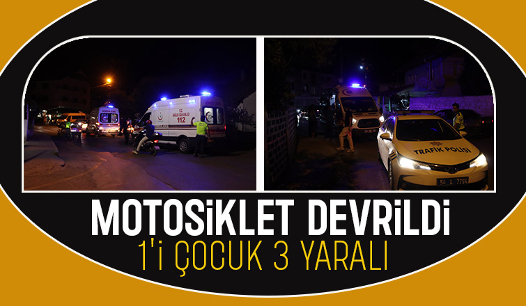 Akyazı'da motosiklet kazası: 3 yaralı