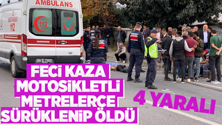 Akyazı'da motosiklet sürücüsü feci şekilde öldü