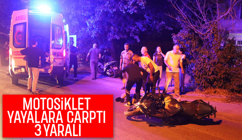 Akyazı'da motosiklet yayalara çarptı: 3 yaralı