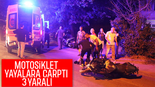 Akyazı'da motosiklet yayalara çarptı: 3 yaralı