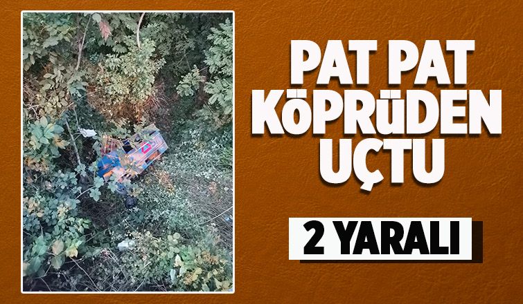 Akyazı'da pat pat köprüden uçtu