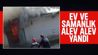 Akyazı'da samanlık ve ev alevlere teslim oldu