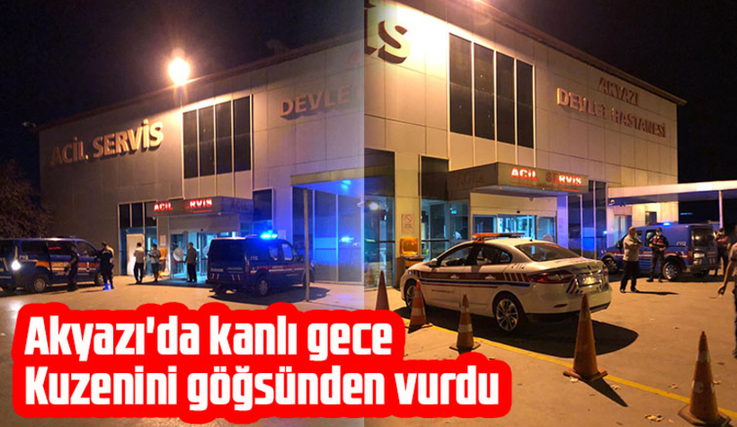 Akyazı'da silahlı saldırı, kuzenini vurdu