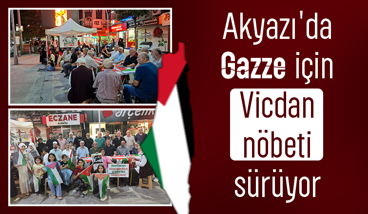 Akyazı'da STK'lardan Gazze için vicdan nöbeti