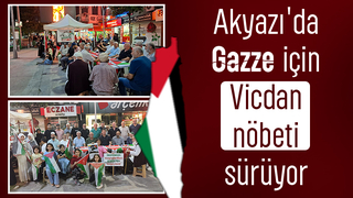 Akyazı'da STK'lardan Gazze için vicdan nöbeti