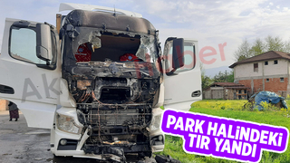 Akyazı'da tır yandı