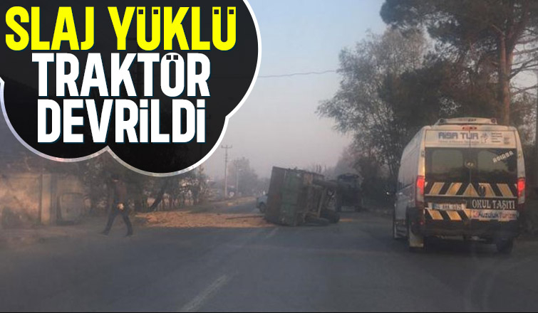 Akyazı'da traktör devrildi