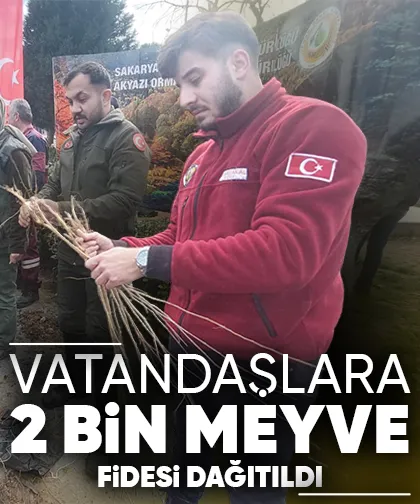Akyazı'da ücretsiz meyve fidanı dağıtıldı