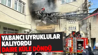 Akyazı'da yanan daire kullanılamaz hale geldi