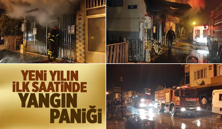 Akyazı'da yeni yılın ilk saatlerinde yangın