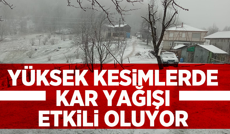 Akyazı'da yüksek kesimler beyaza büründü