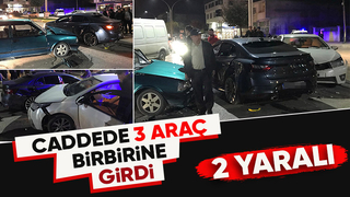 Akyazı da zincirleme kaza 2 yaralı