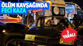 Akyazı'daki ölüm kavşağında kaza: 3 yaralı