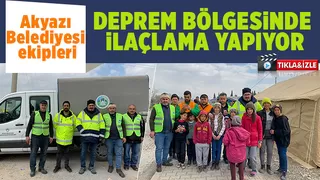 Akyazı ekipleri deprem bölgesinde hastalık çıkmasın diye mücadele ediyor