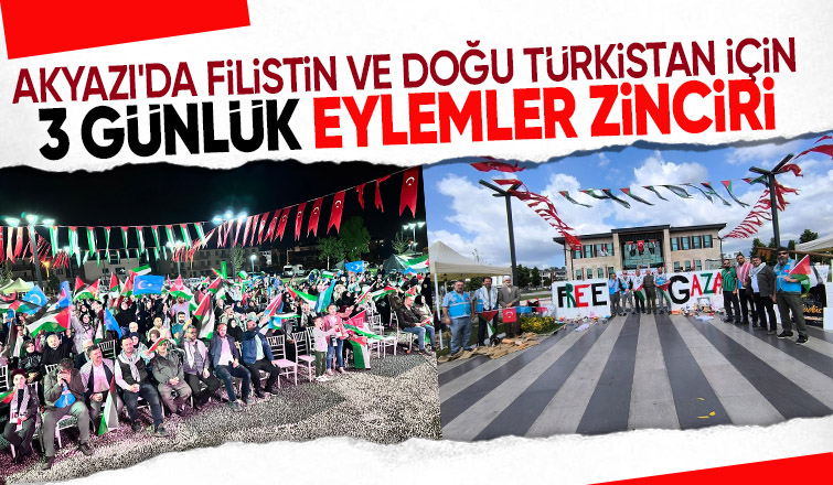 Akyazı Filistin ve Gazze için 3 gün ayaktaydı