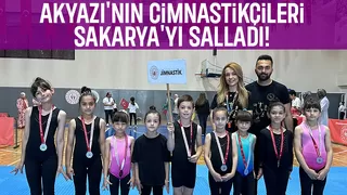 Akyazılı cimnastikçiler yarışmada gururlandırdı