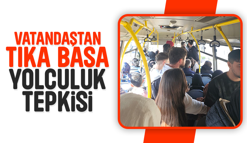 Akyazı halk otobüsünde fazla yolcu tepkisi