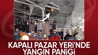 Akyazı Kapalı pazar Yeri'nde elektrik kabloları yandı