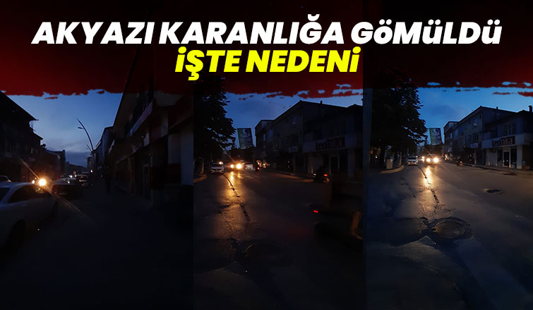Akyazı karanlığa gömüldü