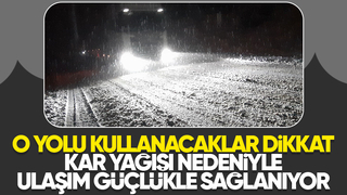 Akyazı-Mudurnu yolunda kar yağışı etkili oluyor