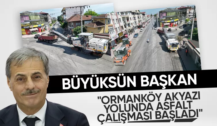 Akyazı Ormanköy ilçe girişi yenileniyor