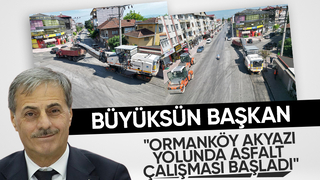 Akyazı Ormanköy ilçe girişi yenileniyor
