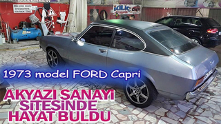 1973 model Ford Capri aracının motorunu sıfırdan yaptı