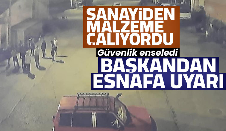 Akyazı sanayi sitesinden malzeme çalarken yakalandı