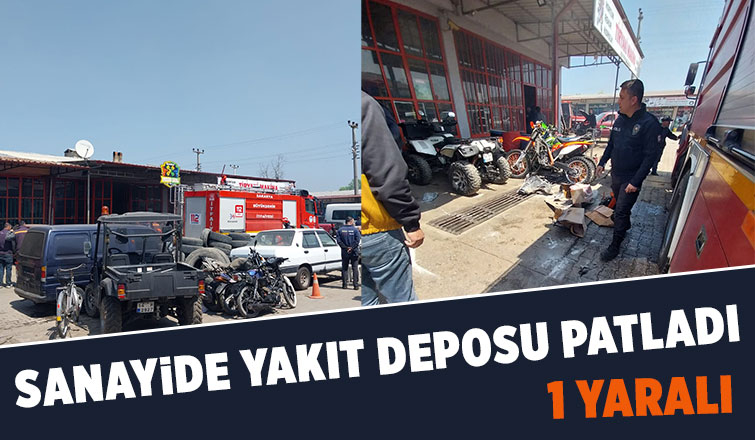 Akyazı sanayide yakıt deposu patladı
