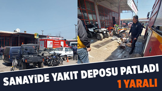 Akyazı sanayide yakıt deposu patladı