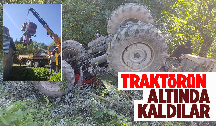 Akyazı traktörün altında kalan 3 kişi yaralandı